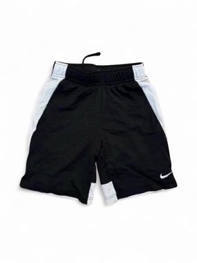 Nike Boys Mesh Athletic Basketball Shorts Black White Size S (8)